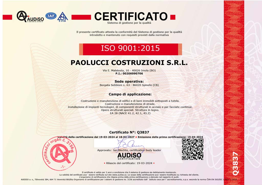Iso 9001 - Paolucci Srl