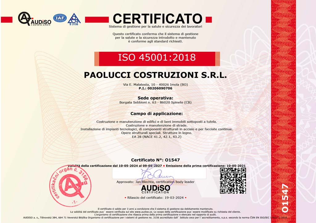 Iso 45001 - Paolucci Srl